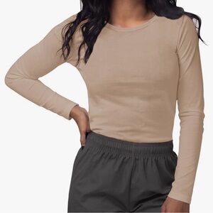 long sleeve tan shirt